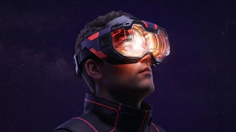 Person wearing AR goggles, representing Emberloft's accountable, hands-on approach to the work